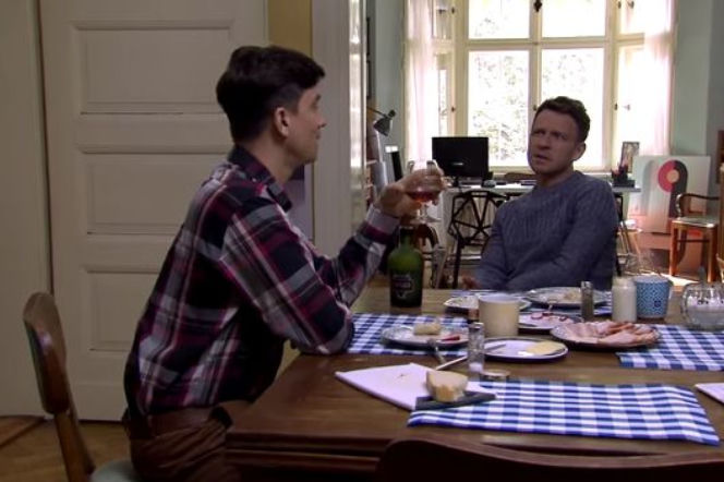 Pierwsza miłość. Michał (Wojciech Błach), Hubert (Michał Czernecki)