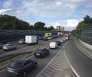 Korki na trasie S8 w Warszawie