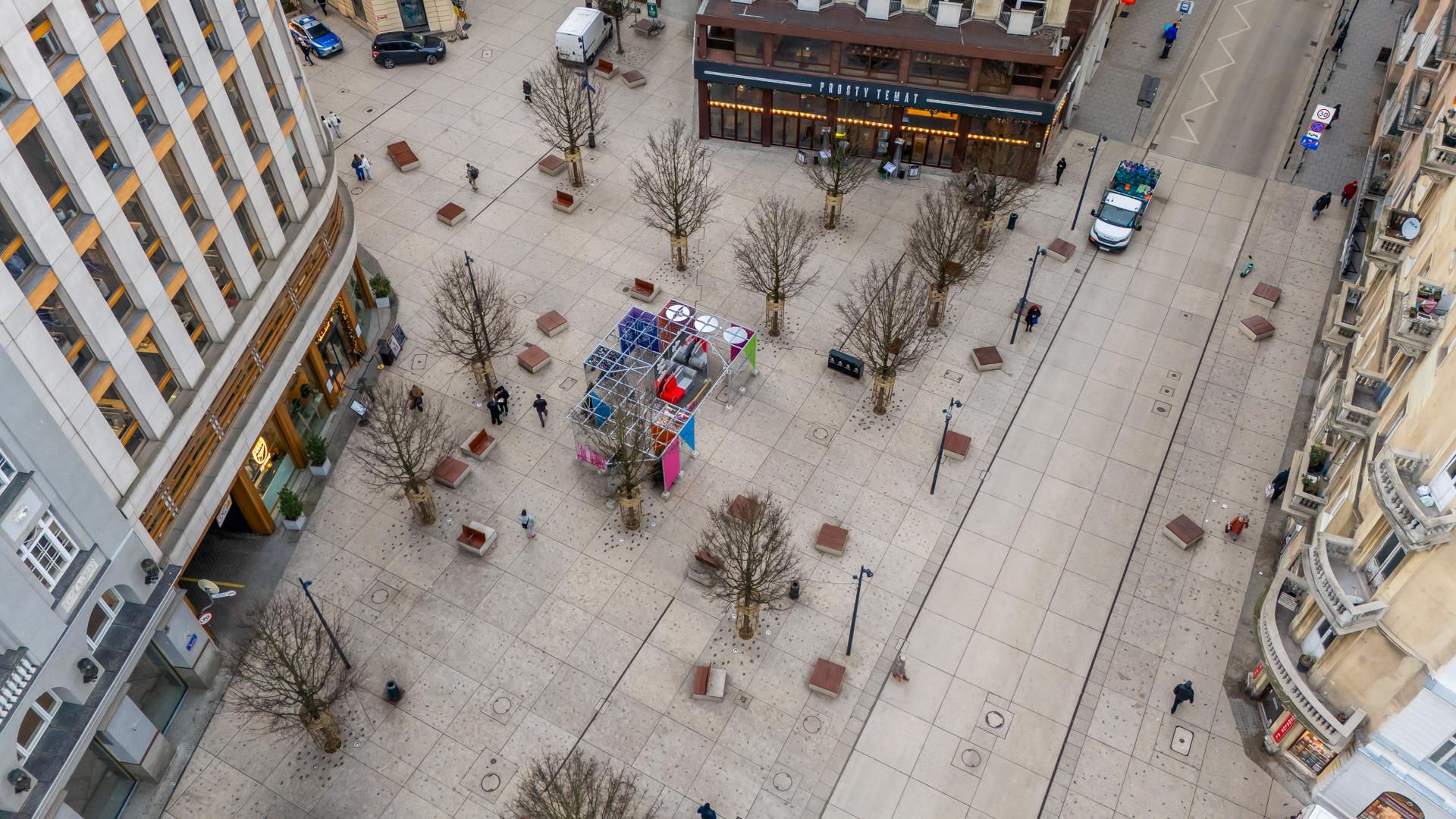 Nowe Centrum Warszawy zimą