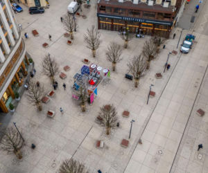 Nowe Centrum Warszawy zimą