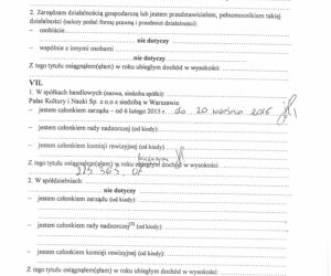 Oświadczenie majątkowe Renaty Kaznowskiej