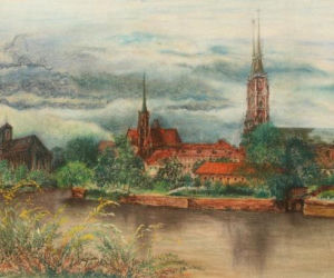 Panorama wrocławskiego Ostrowa Tumskiego