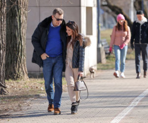 Paulina Koziejowska i Maciej Orłoś na romantycznym spacerze 