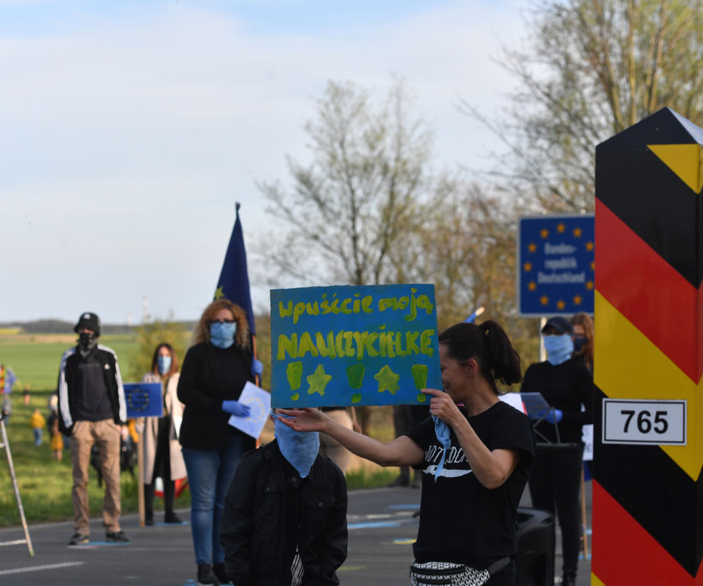 Protest na granicy polsko-niemieckiej w Rosówku