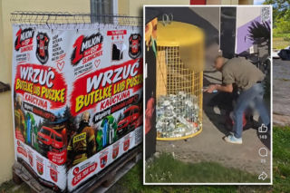 Chcą pomóc dzieciom dzięki kaucji za butelki. Złodzieje okradają punkty zbiórki. Jest nagranie. Co za wstyd!