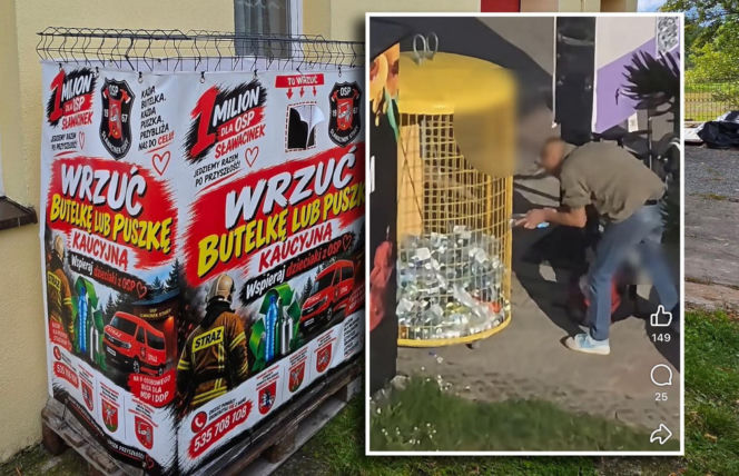 Chcą pomóc dzieciom dzięki kaucji za butelki. Złodzieje okradają punkty zbiórki. Jest nagranie. Co za wstyd!