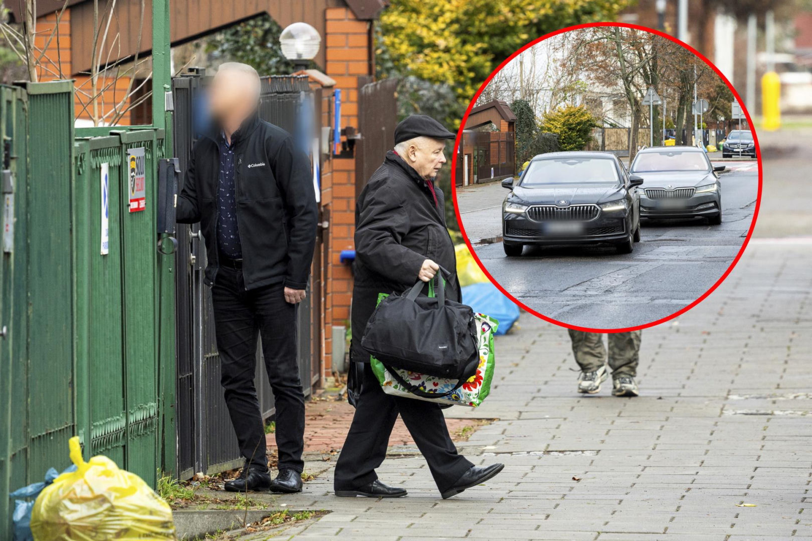 Kaczyński wyszedł z domu brata ciotecznego ze sportową torbą i kolorową siatą. Wiemy…