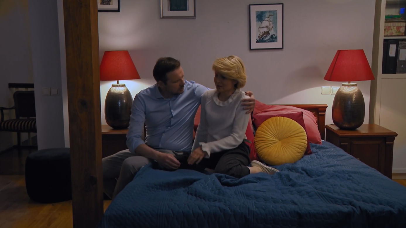 Barwy szczęścia, odc. 2694: Bożena (Marieta Żukowska), Bruno (Lesław Żurek)