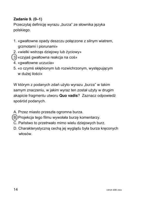 Egzamin ósmoklasisty 2020 - język polski - odpowiedzi