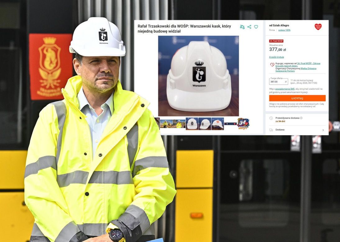 Wylicytuj kask od Rafała Trzaskowskiego. WOŚP 2026