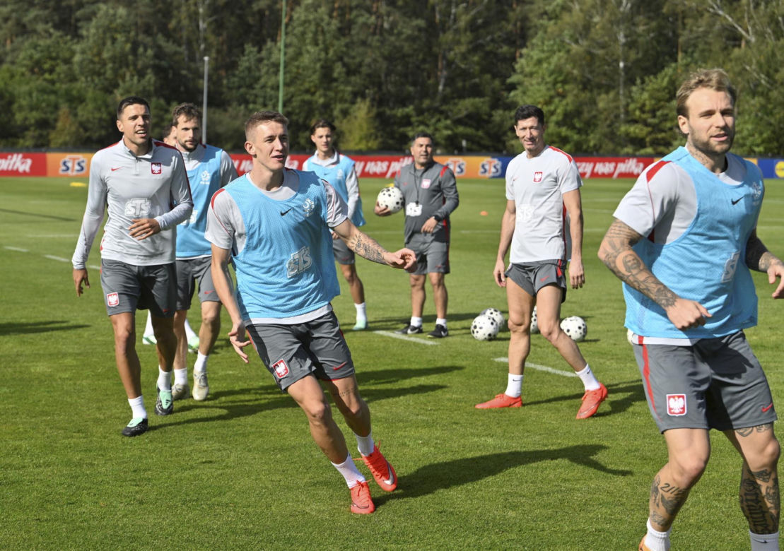 Reprezentacja Polski trenuje przed meczem Polska - Rumunia