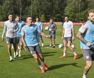 Reprezentacja Polski trenuje przed meczem Polska - Rumunia