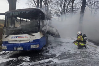 Pożar autobusu