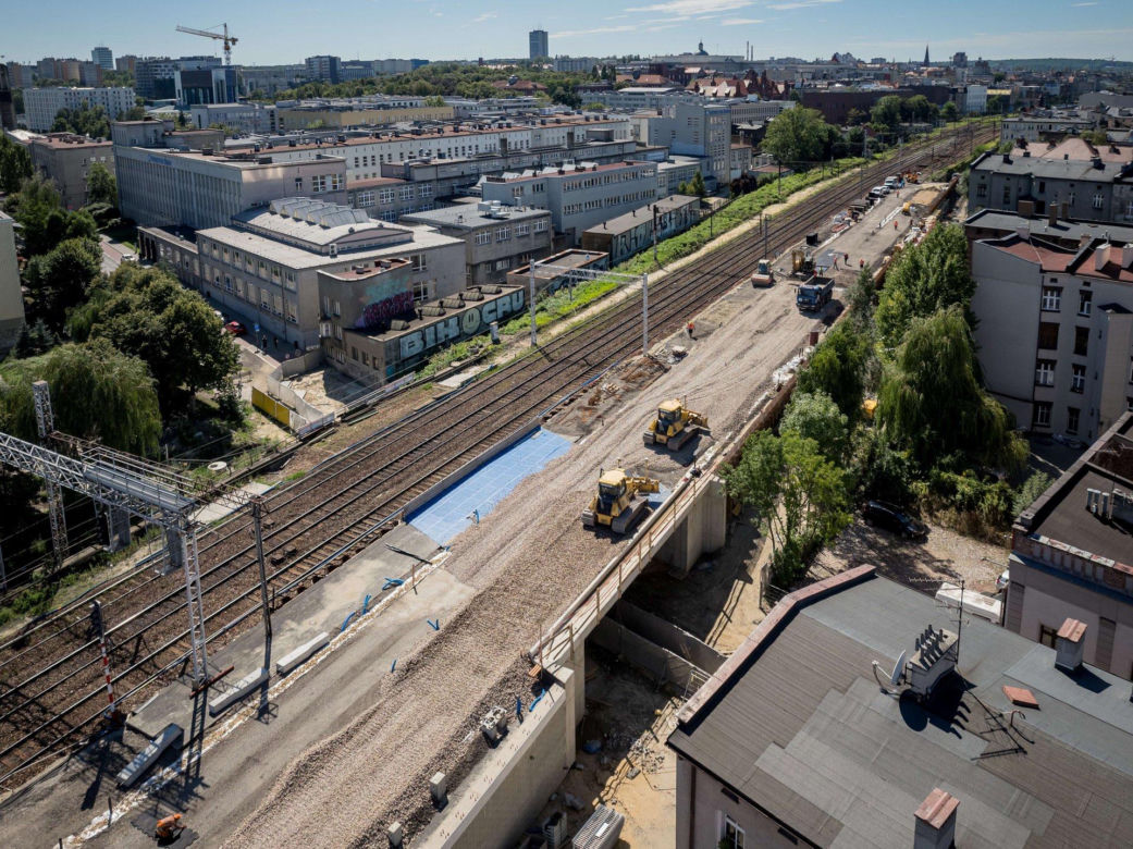 Przebudowa węzła kolejowego w Katowicach - sierpień 2025