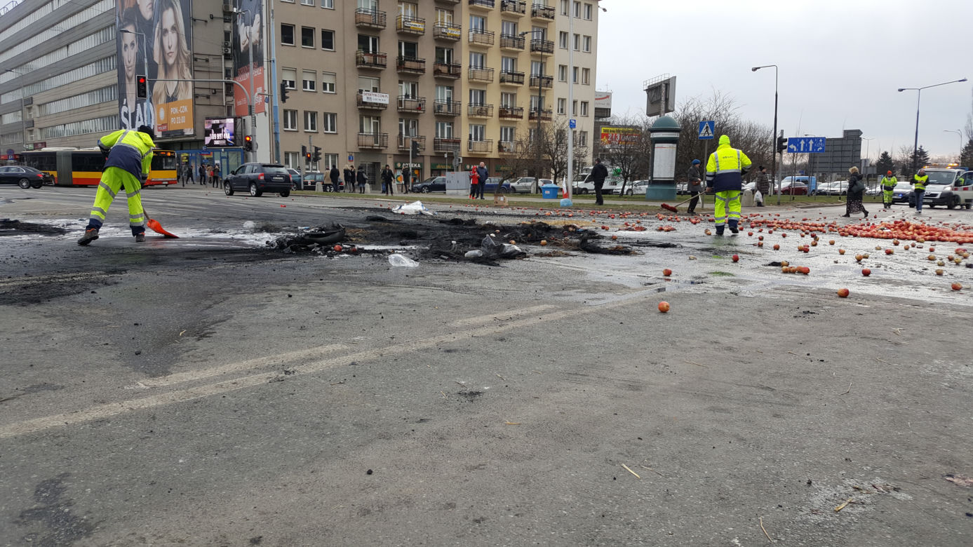 Protest rolników w centrum Warszawy