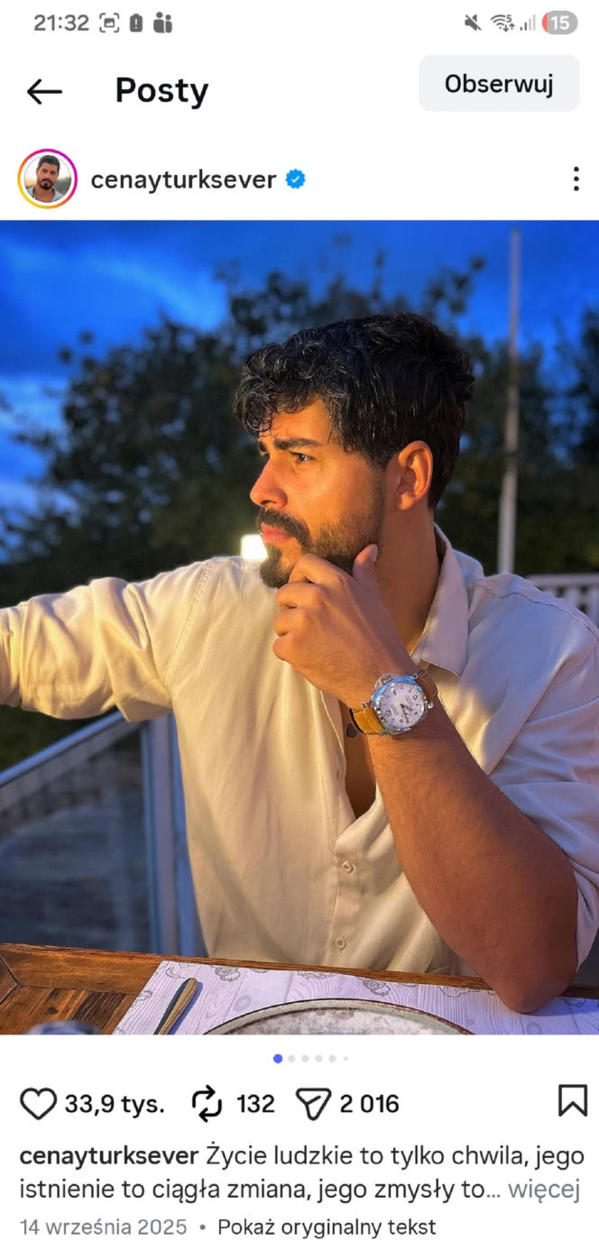 Cenay Turksever prywatnie - Cihan z serialu "Panna młoda"