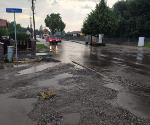 ​Osiedle Gronowo pod wodą po oberwaniu chmury