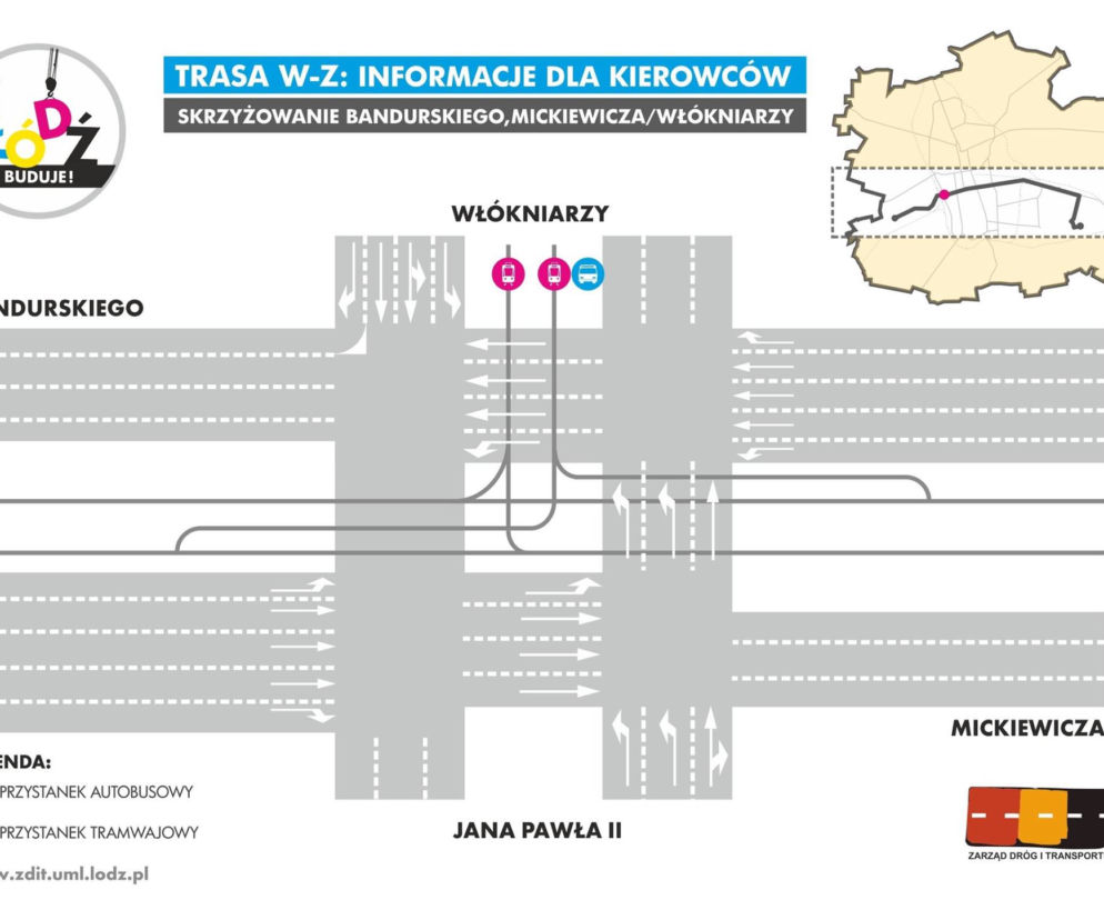 Bandurskiego, Mickiewicza/Włókniarzy