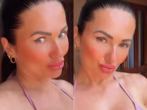 41-letnia Ewa Brodnicka eksponuje biust i nim trzęsie! Przytyła? Chyba w klatce piersiowej