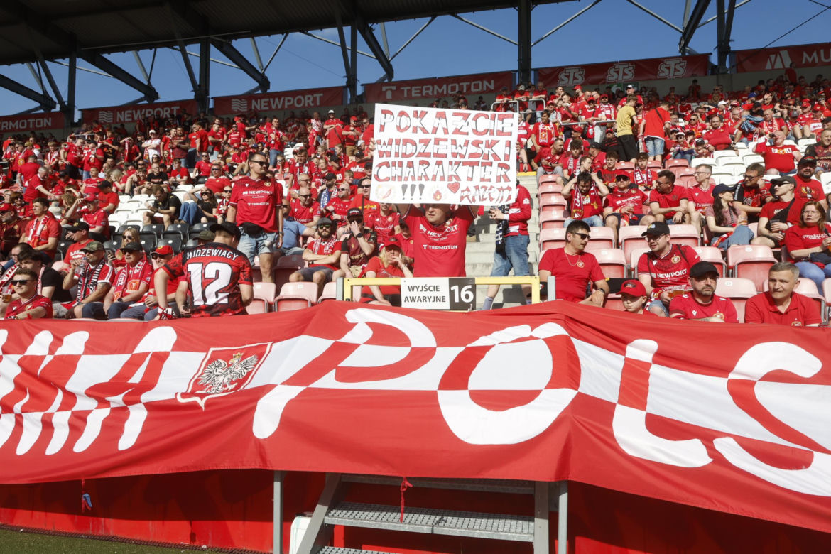 Kibice na meczu Widzew Łódź - Piast Gliwice