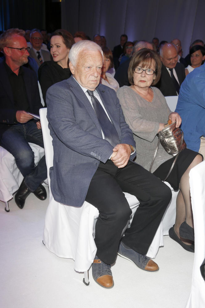 Marian Opania z żoną