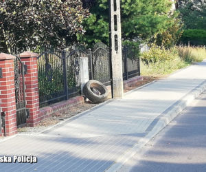 Pijany kierowca zgubił koło podczas pościgu