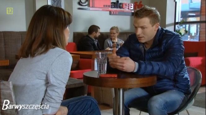 Barwy szczęścia odc. 1150. Łukasz Sadowski (Michał Rolnicki), Kasia Górka (Katarzyna Glinka)
