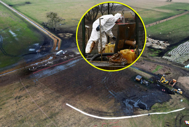 Awaria rurociągu tuż przy granicy z Polską