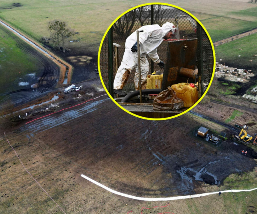 Awaria rurociągu tuż przy granicy z Polską