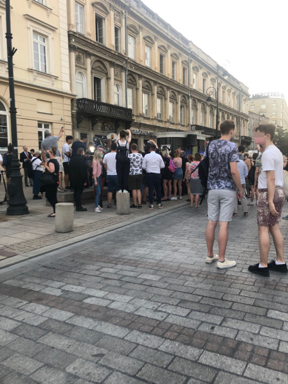 Protest na Krakowskim Przedmieściu