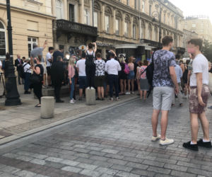 Protest na Krakowskim Przedmieściu
