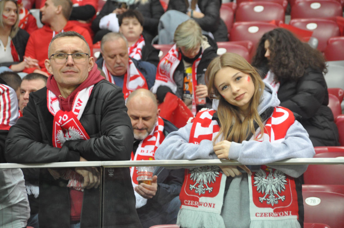 Polska - Litwa na PGE Narodowym. Zdjęcia kibiców