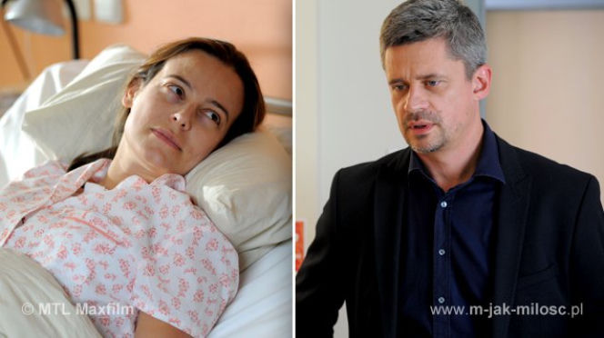 M jak miłość odc. 1038. Magda (Anna Mucha),  Wiktor Żak (Piotr Grabowski)