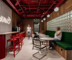 Nowa siedziba KRUK we Wrocławiu; projekt przestrzeni wspólnych: BIT CREATIVE