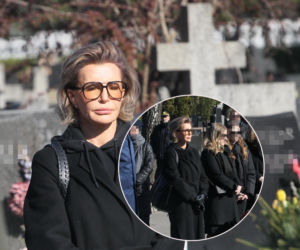 Joanna Racewicz w czerni przy grobie tragicznie zmarłego męża. Minęło 16 lat, ale ona wciąż pamięta