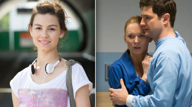 Na dobre i na złe. Adam Krajewski (Grzegorz Daukszewicz), Blanka (Pola Gonciarz), Wiktoria Consalida (Katarzyna Dąbrowska)