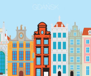 Plakat z Gdańskiem
