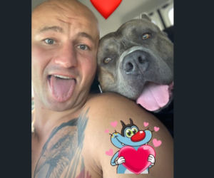 Artur Szpilka z psem