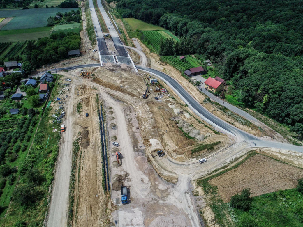 Zdjęcia z placu budowy S7 Kraków - Widoma, czerwiec 2024