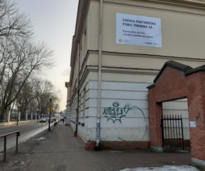 Siedleckie szkoły przy ul. Konarskiego i Prusa i ich okolica w lutym 2021 roku