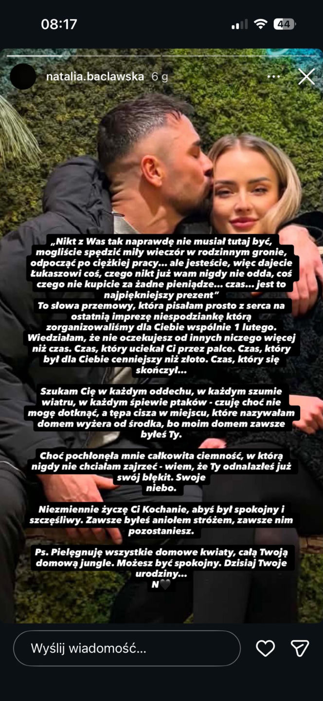 Rozdzierający wpis ukochanej Łukasza Litewki. Łzy same płyną po tych słowach