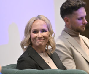 Iga Świątek i Daria Abramowicz na konferencji