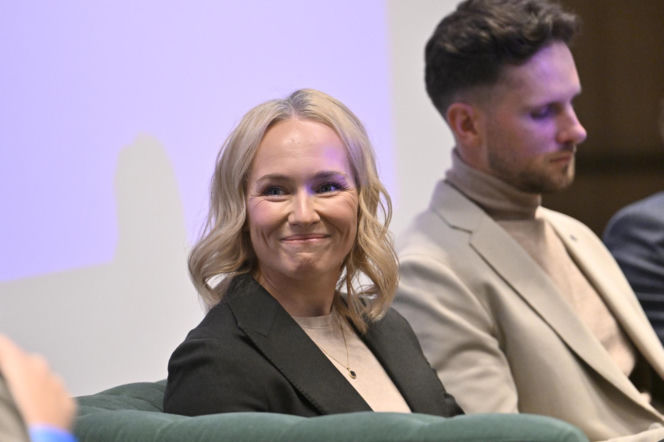 Iga Świątek i Daria Abramowicz na konferencji