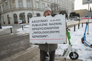 Jarosław Kaczyński na obchodach miesięcznicy smoleńskiej