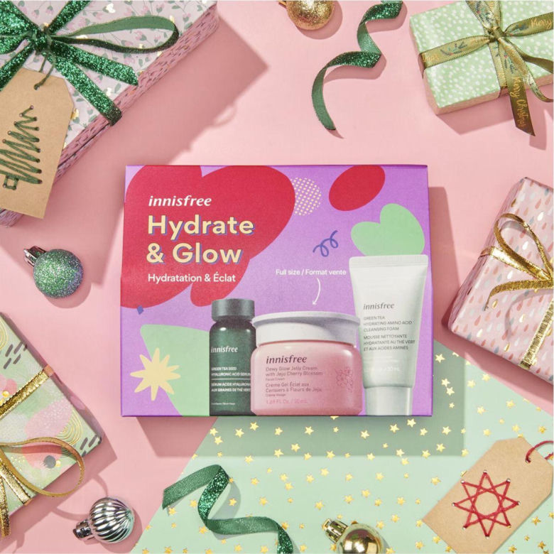 INNISFREE - Nawilżenie i blask – Zestaw do pielęgnacji twarzy 