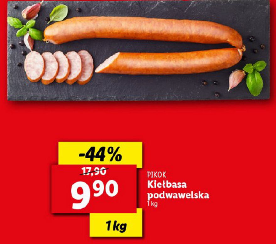 kiełbasa podwawelska 9,90 zł/kg