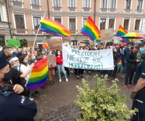 Protest podczas wizyty Adrzeja Dudy