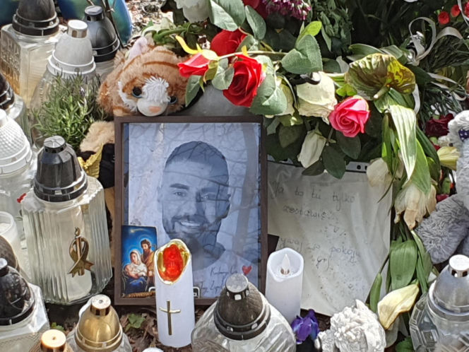 Miejsce wypadku Łukasza Litewki