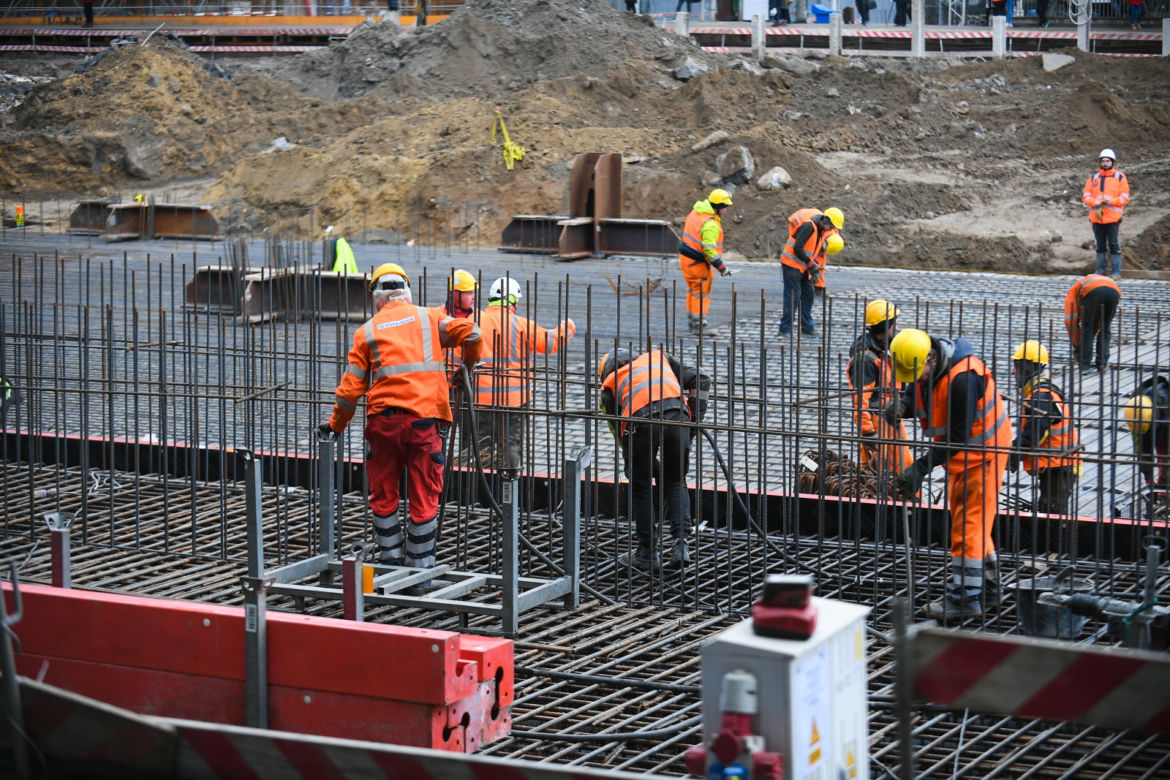 Prace budowlane na stacji kolejowej Warszawa Zachodnia