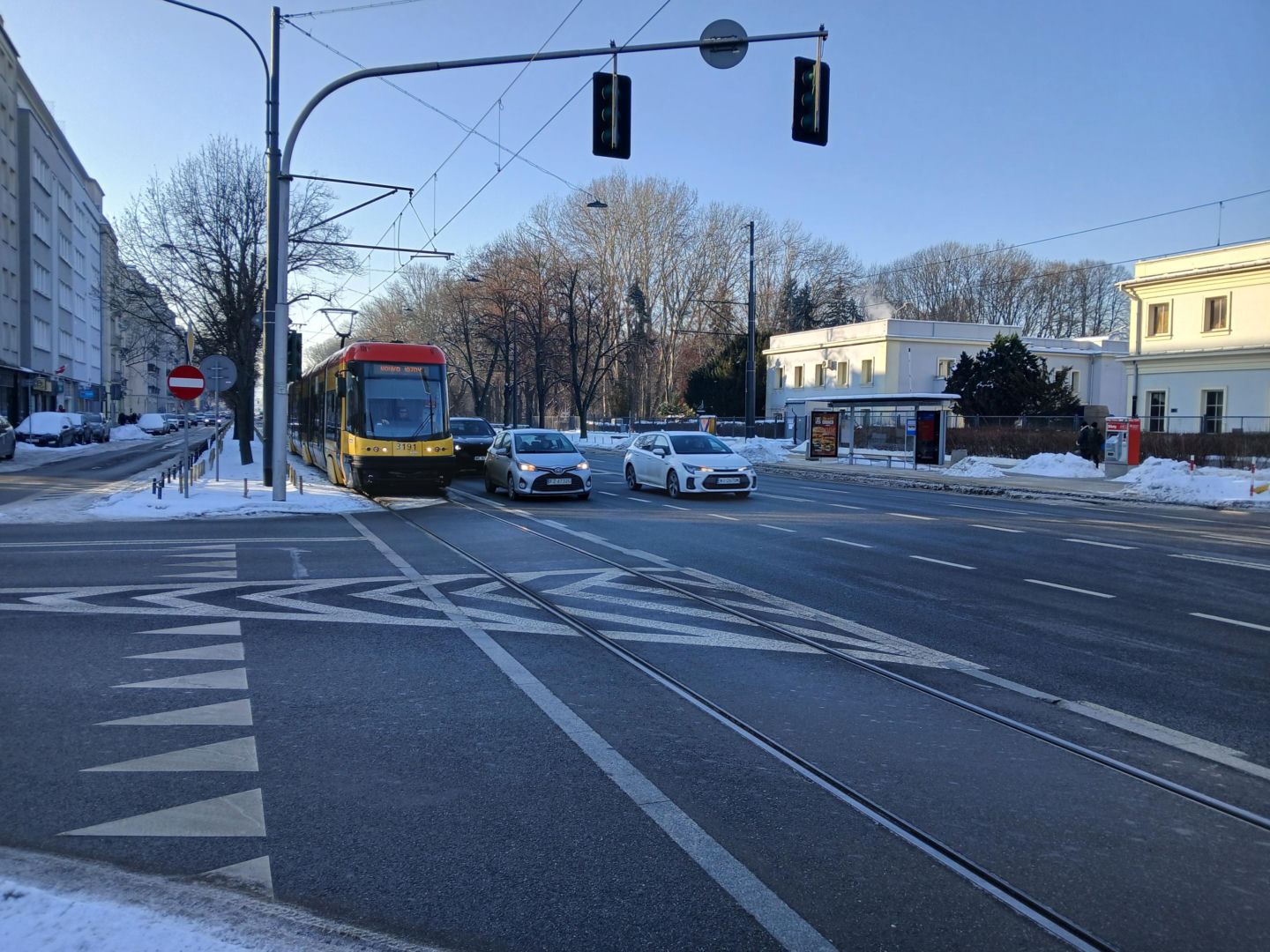 Torowisko w al. Waszyngtona w Warszawie przed remontem